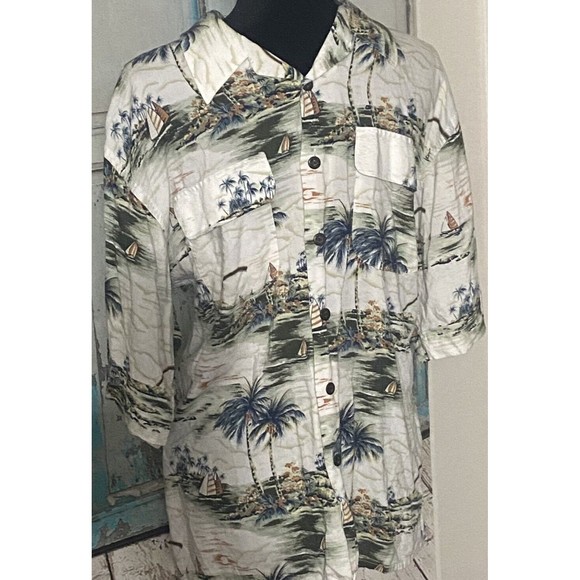 Maui Maui Hawaiian Islands Shirt Mens Large Button Up Short Sleeve - Picture 2 of 9